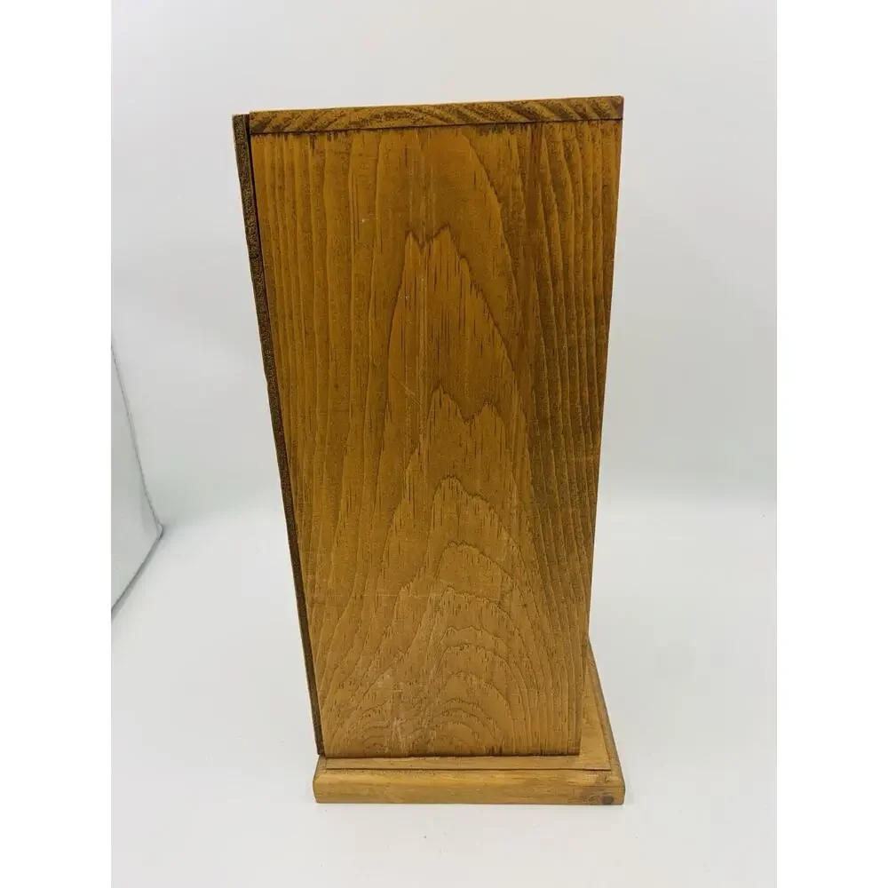 Vintage wooden CD rack for Holds 15 discs